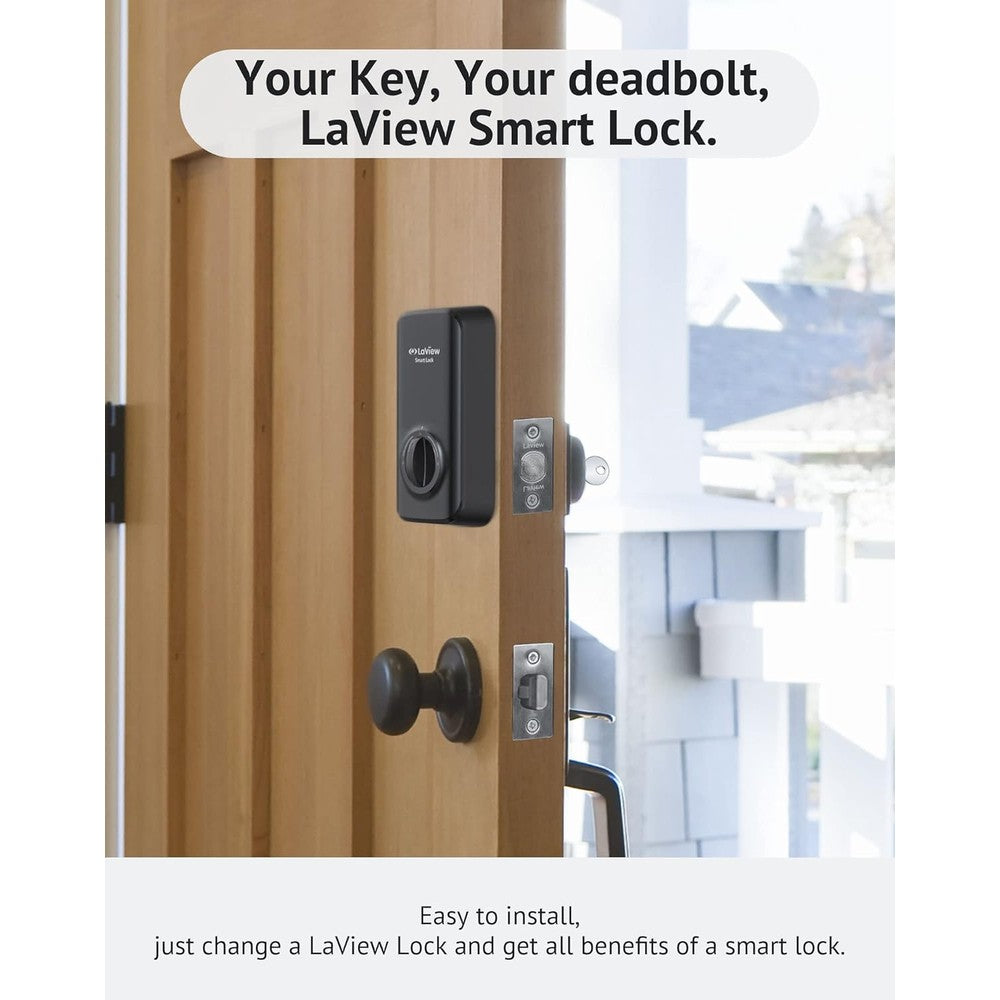 LaView Bluetooth Enabled Door Lock, Wireless & Keyless Entry Smart Door Lock, Alexa and Google Assistant-Enabled Smart Lock