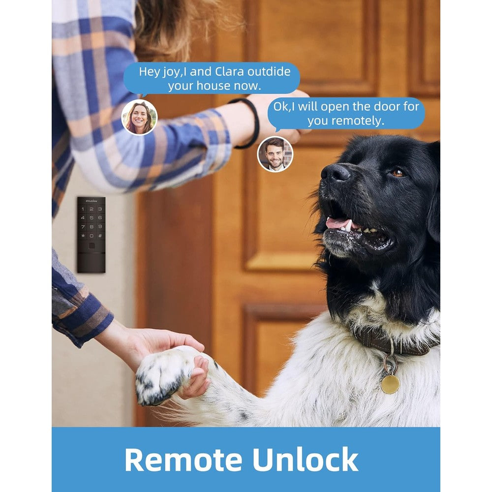 LaView Bluetooth Enabled Door Lock, Wireless & Keyless Entry Smart Door Lock, Alexa and Google Assistant-Enabled Smart Lock