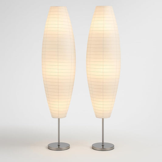 LIGHTACCENTS Diploma Paper Floor Lamp Set 59 Inches Tall (Set of 2)