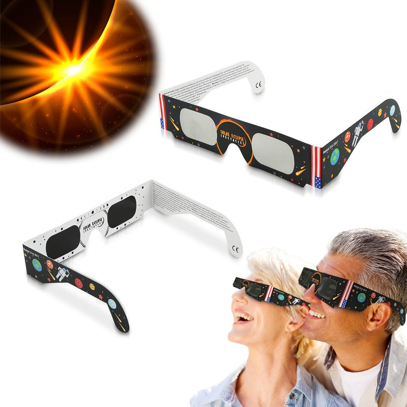5 OR 10 Pack BRITENWAY Solar Eclipse Glasses - CE Approved & ISO Certified Safe