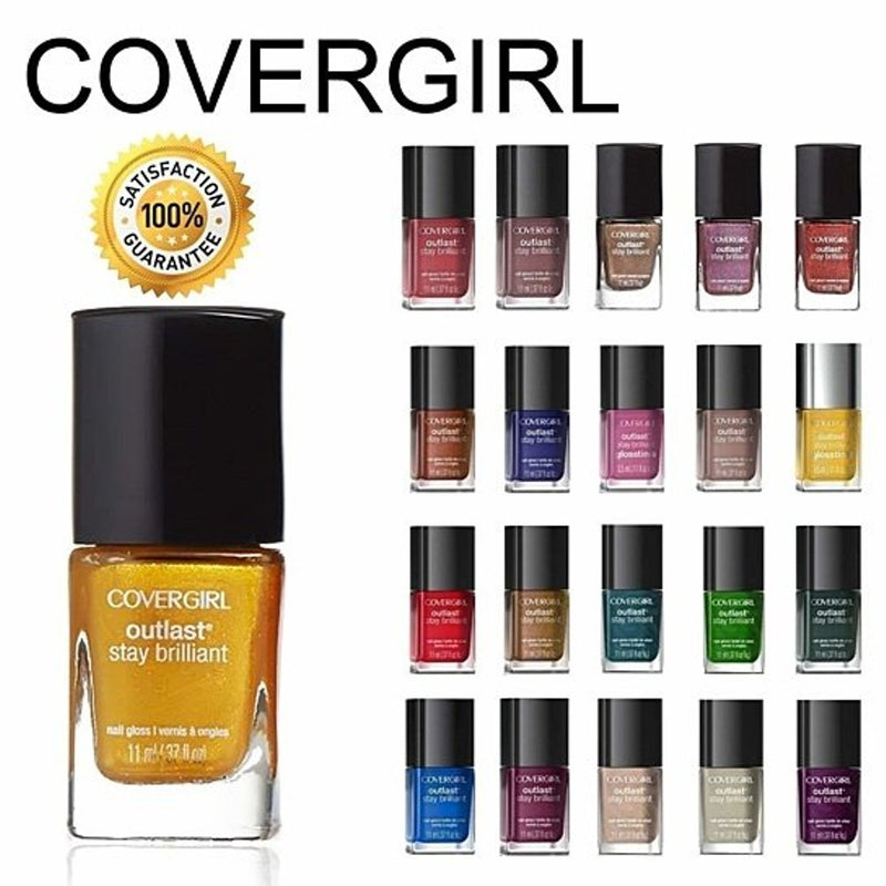 5-Pack CoverGirl Outlast Stay Brilliant Nail Gloss Color Polish