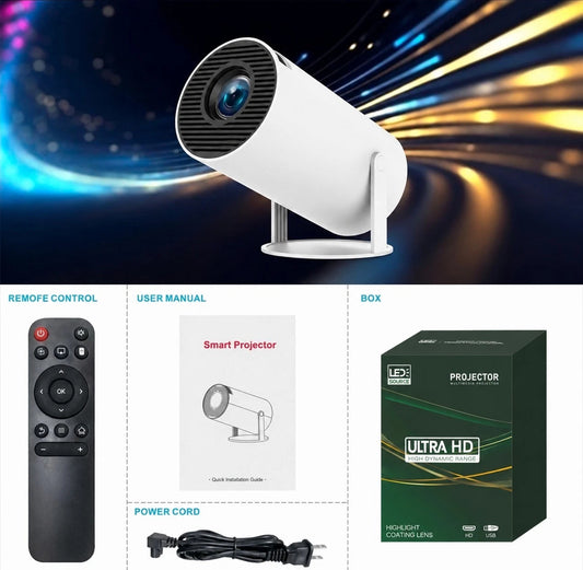 4K Mini Projector HY300 720P WiFi6 Bluetooth BT5.0 Cinema Portable Home Theaters