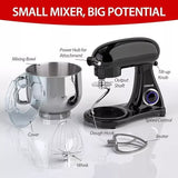 COOKLEE Stand Mixer, 800W 8.5-Qt. Kitchen Mixer with Dishwasher-Safe