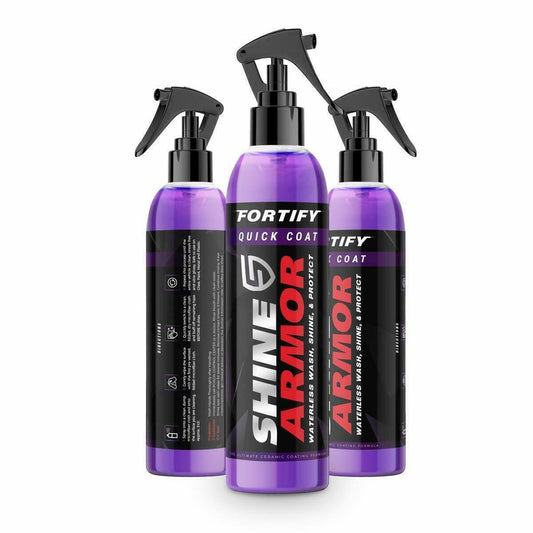 3 Pack SHINE ARMOR Ceramic Coating Fortify Quick Coat Car Wax Polish Spray