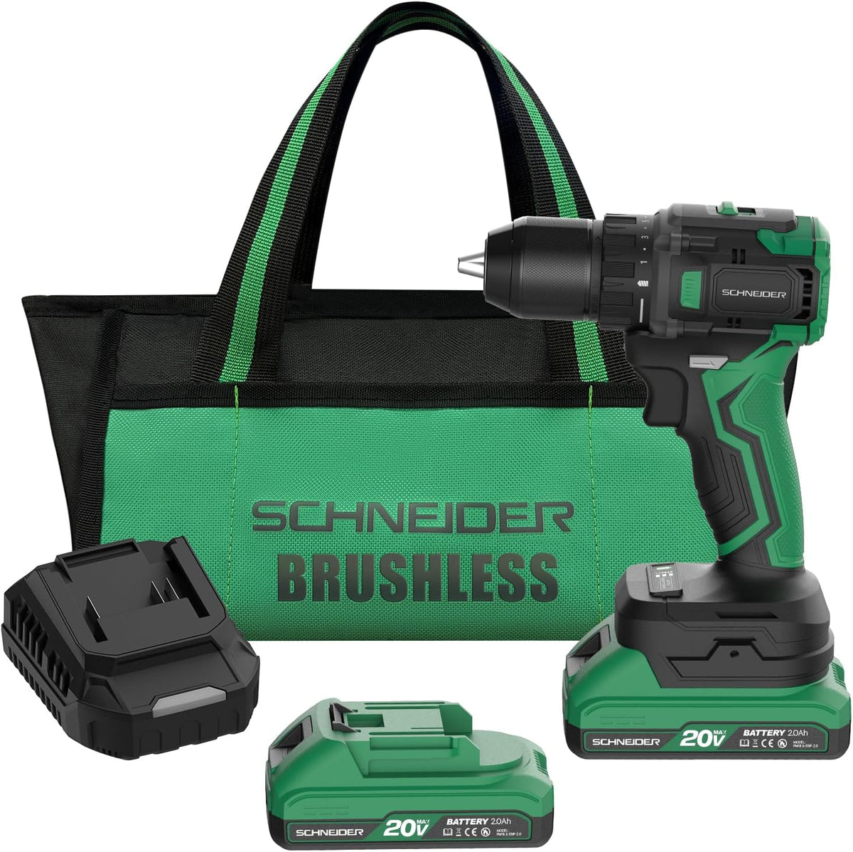 Schneider 20V MAX brushless cordless drill kit