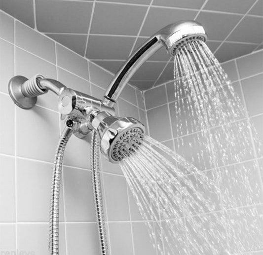 Easy Install 5-Function Dual Shower Head and Massager Set in Chrome