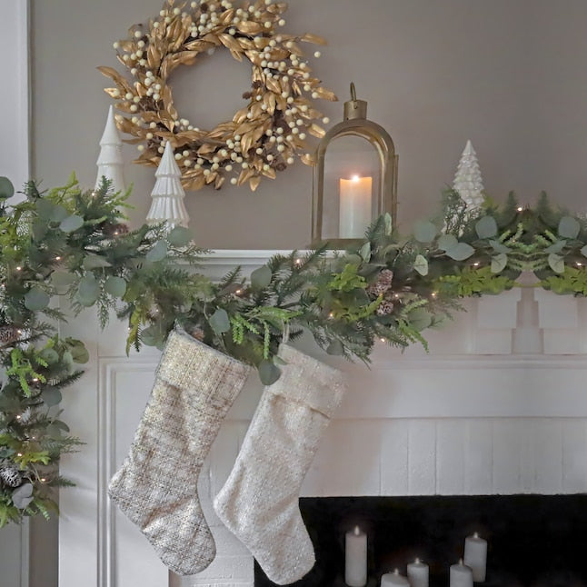 HGTV metallic gold wreath lifestyle view