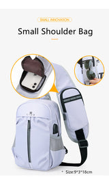 Lior USB Charging Port Multi Pocket Shoulder Bag