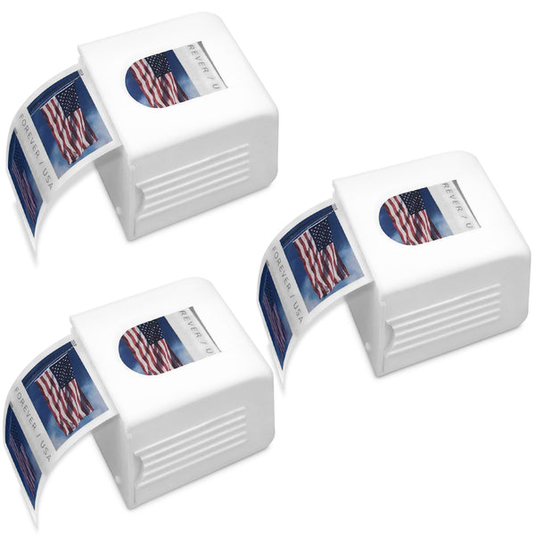 3 Pack Postage Stamp Dispenser for a Roll of 100 Stamps