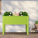 24.5 x 12.5 Inch Outdoor Elevated Garden Plant Stand Flower Bed Box