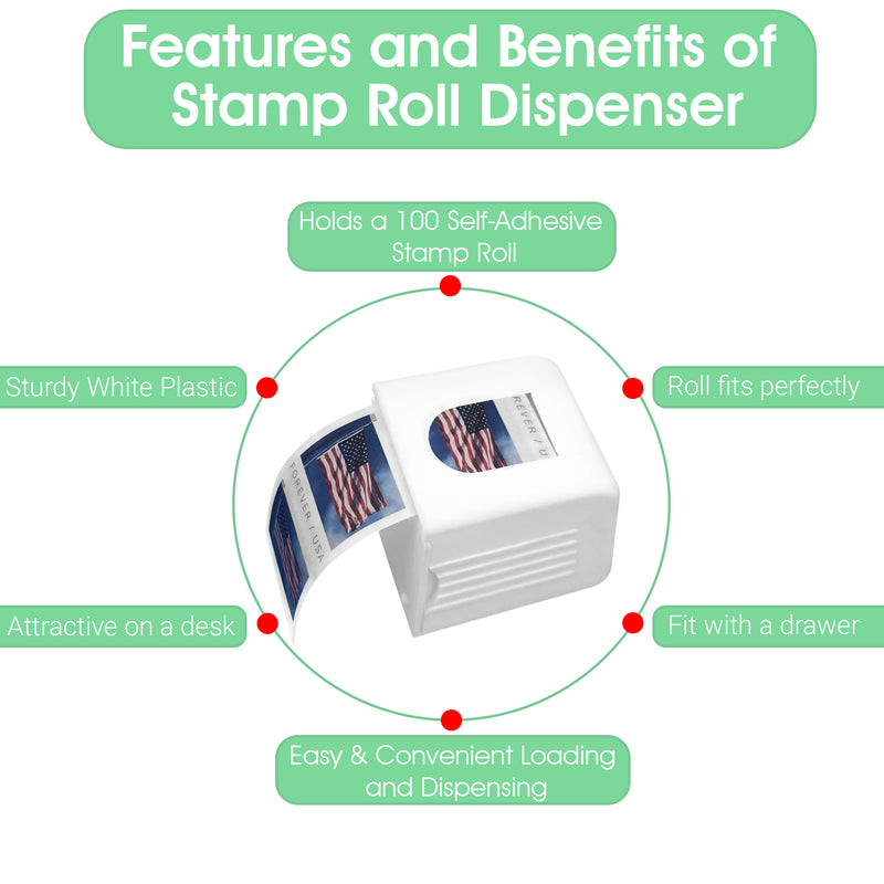 3 Pack Postage Stamp Dispenser for a Roll of 100 Stamps – MITOPDEAL