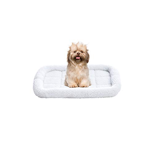 Amazon Basics Padded Pet Bolster Crate Bed Pad - 22 x 15 Inches