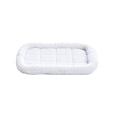 Amazon Basics 29-Inch Padded Pet Bolster Bed, White, 29.13"L x 18.9"W x 2.76"H