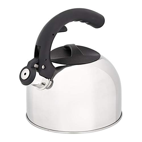 Amazon Basics Stainless Steel Tea Kettle, 2.0-Quart, Silver