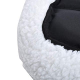 Amazon Basics 29-Inch Padded Pet Bolster Bed, White, 29.13"L x 18.9"W x 2.76"H