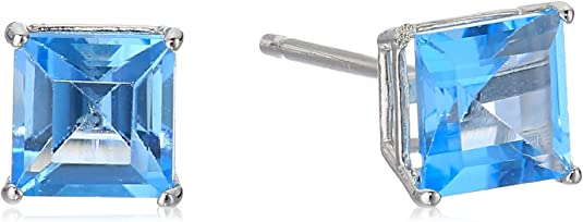 4 Pack .925 Sterling Silver Square AAA CZ Stud Set