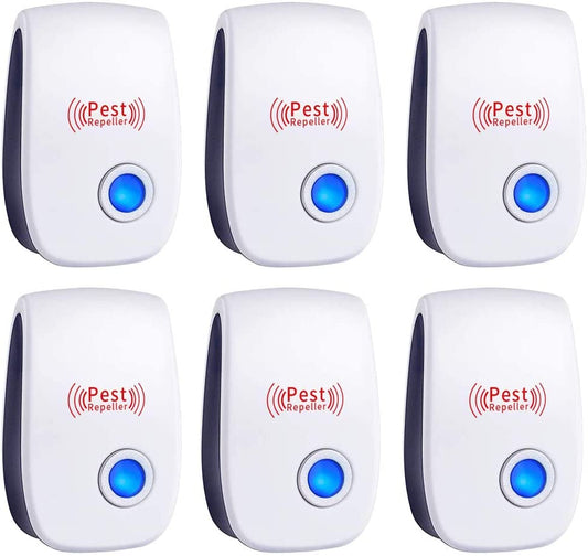 6 Pack Ultrasonic Pest Repeller Electronic Plug in