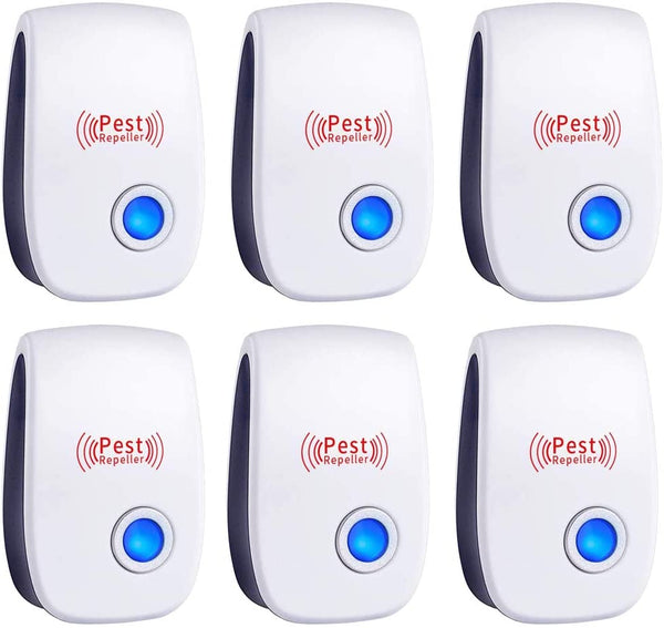 6 Pack Ultrasonic Pest Repeller Electronic Plug in