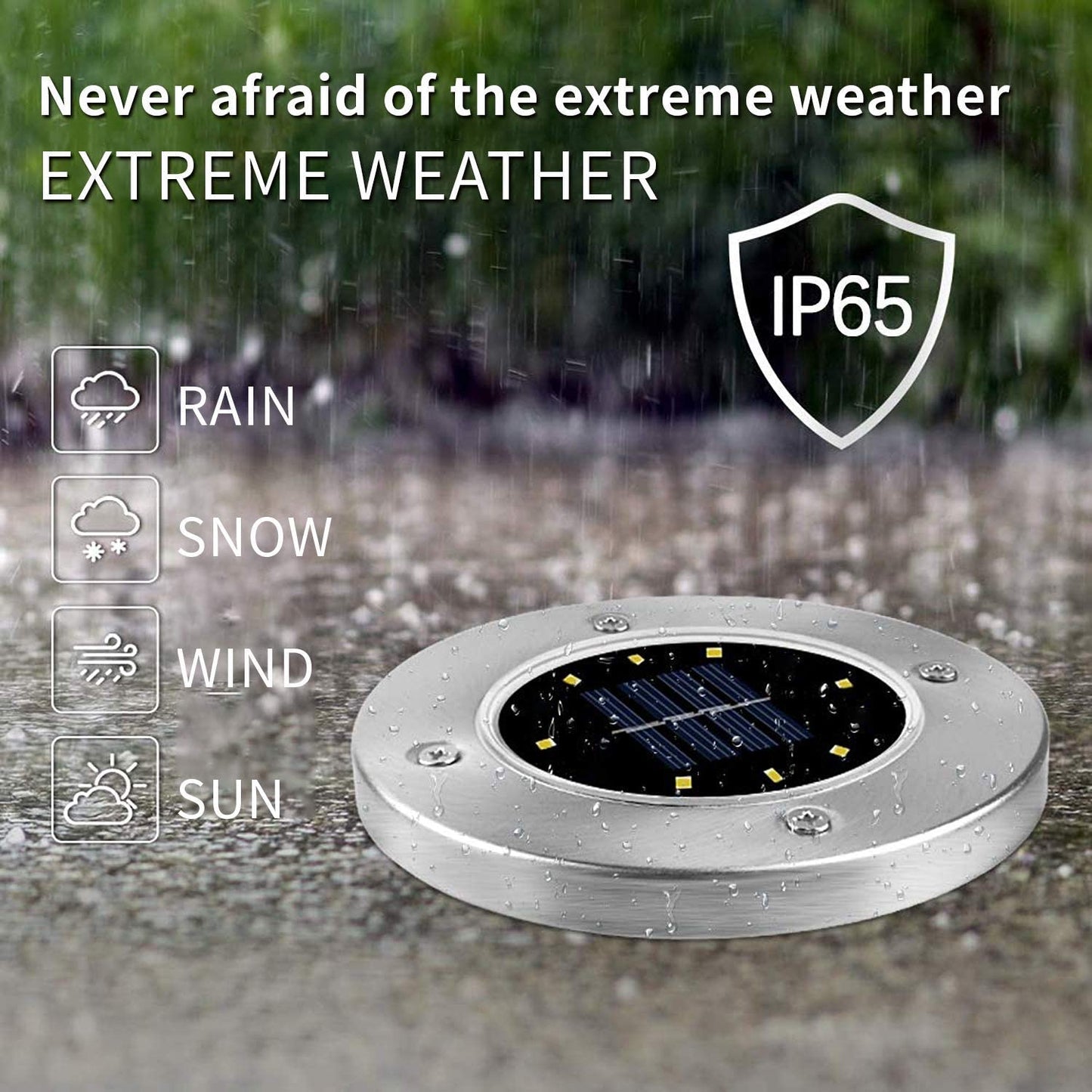 16-Pack Outdoor Waterproof Solar Ground/Pathway Lights 8-LED