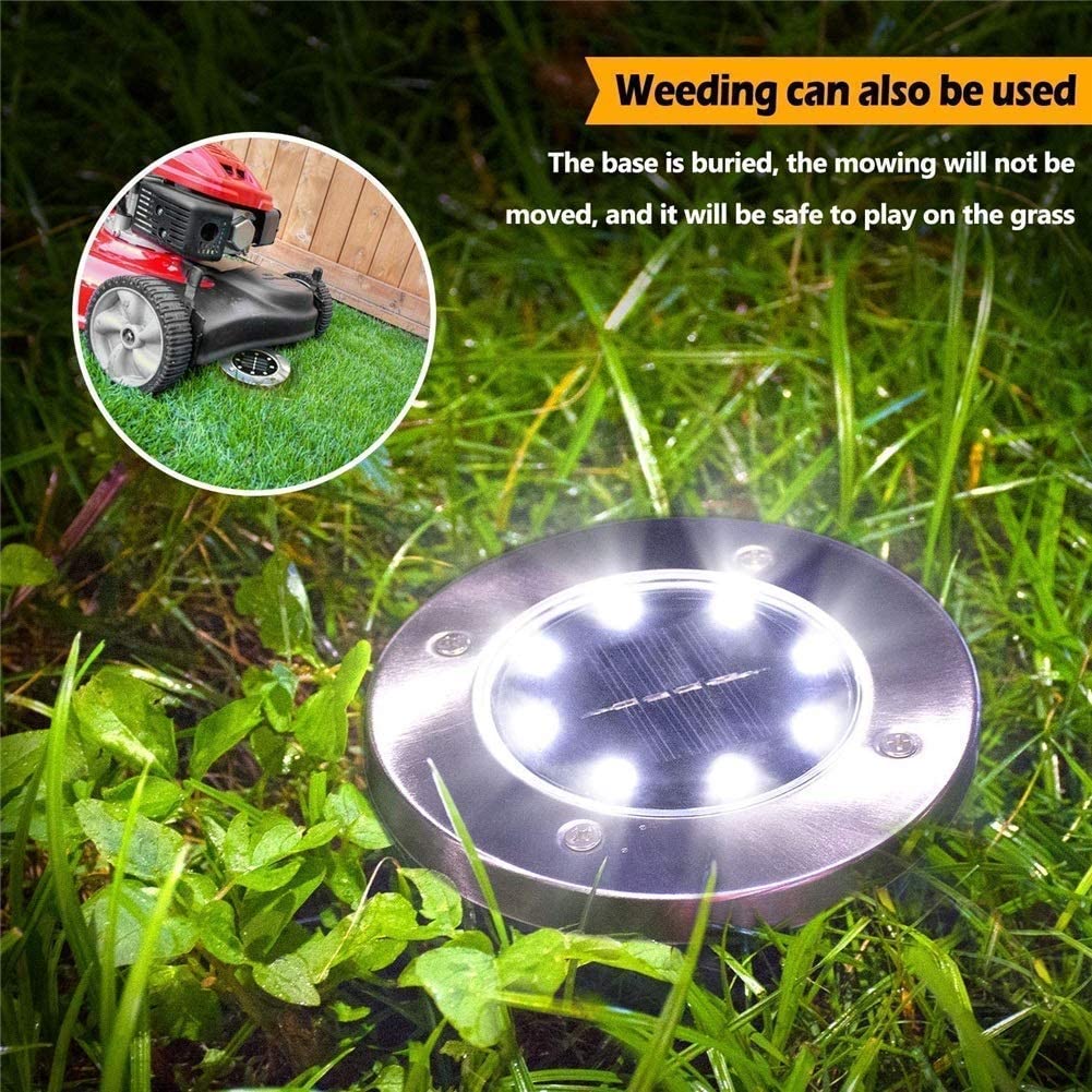 16-Pack Outdoor Waterproof Solar Ground/Pathway Lights 8-LED