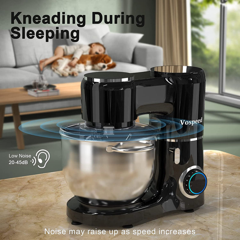 Vospeed Stand Mixer, 660W 6-Speed Tilt-Head Kitchen Mixer with 8.5QT Stainless Steel Mixing Bowl