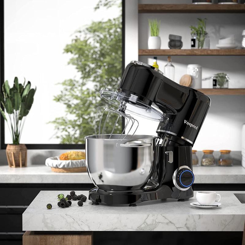 Vospeed Stand Mixer, 660W 6-Speed Tilt-Head Kitchen Mixer with 8.5QT Stainless Steel Mixing Bowl