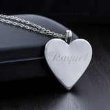 Personalized Heart Disc Necklace