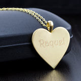 Personalized Heart Disc Necklace