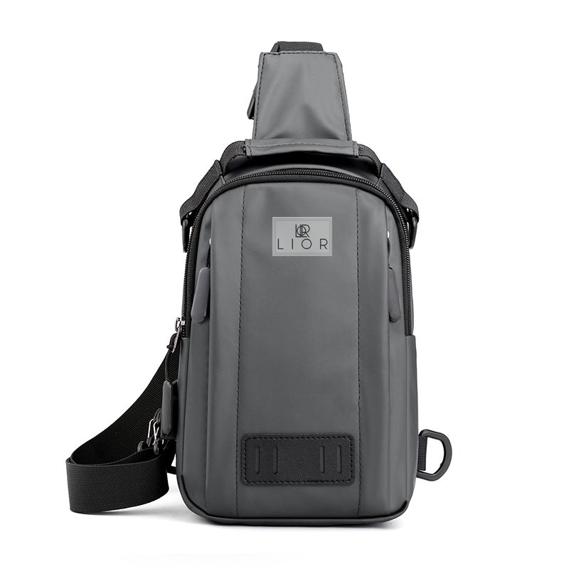 Lior Sling Backpack Chest Bag with USB Socket Small Travel Hiking Daypack