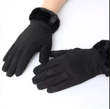 Women's Touchscreen Furry Winter Gloves