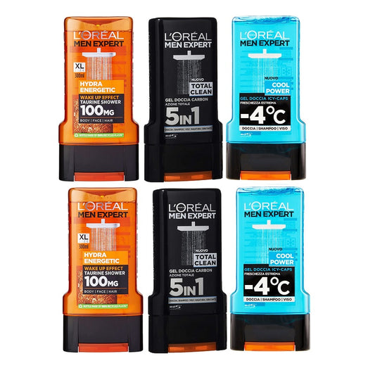 6 Pack L'Oreal Paris Men Expert Shower Gel,300ml