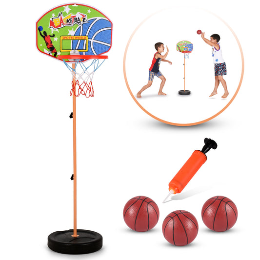 Kids Basketball Hoop Play Set – Adjustable Height 25-52 Inches