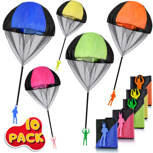 10 Pack: Kids Flying Parachutes - MITOPDEAL