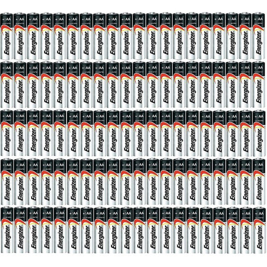 100-Pack: Energizer Max AA and AAA Alkaline Batteries 50 Each