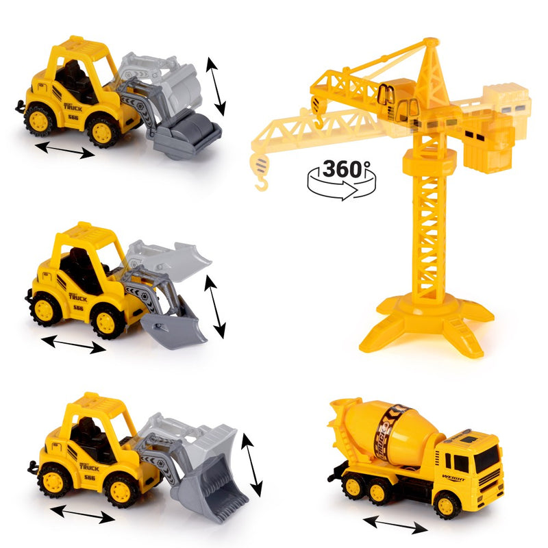 22 Piece Construction Trucks Toy Set Toys for Kids - MITOPDEAL