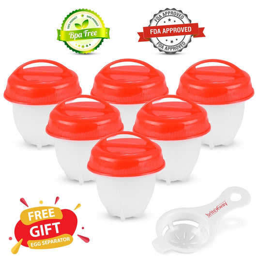 6-Pack BriteNway Silicone Egg Cooker - MITOPDEAL