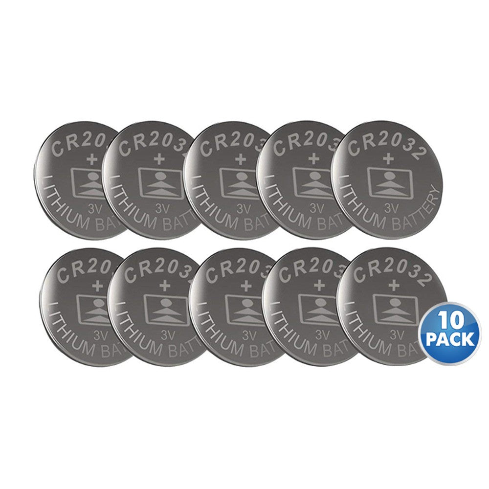 10-Pack LiCB CR2032 3V Lithium Battery - For Watches, Garage Doors & More