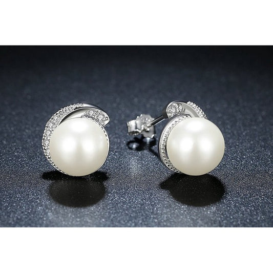 Faux Pearl Stud Earrings