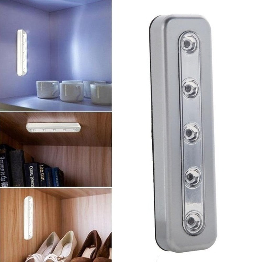 3-Pack 5-LED One Touch Stick-on Anywhere Touch Tap Night Light - MITOPDEAL