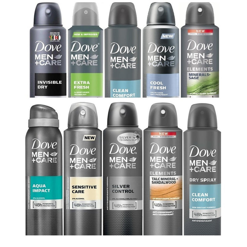 12-Pack Dove Antiperspirant Spray Deodorant For Men 150 ml