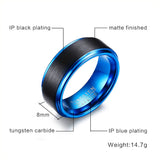 Mens Brushed Tungsten Carbide Ring
