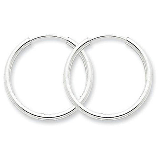 Italian-Made 20mm Sterling Silver Hoop Earrings