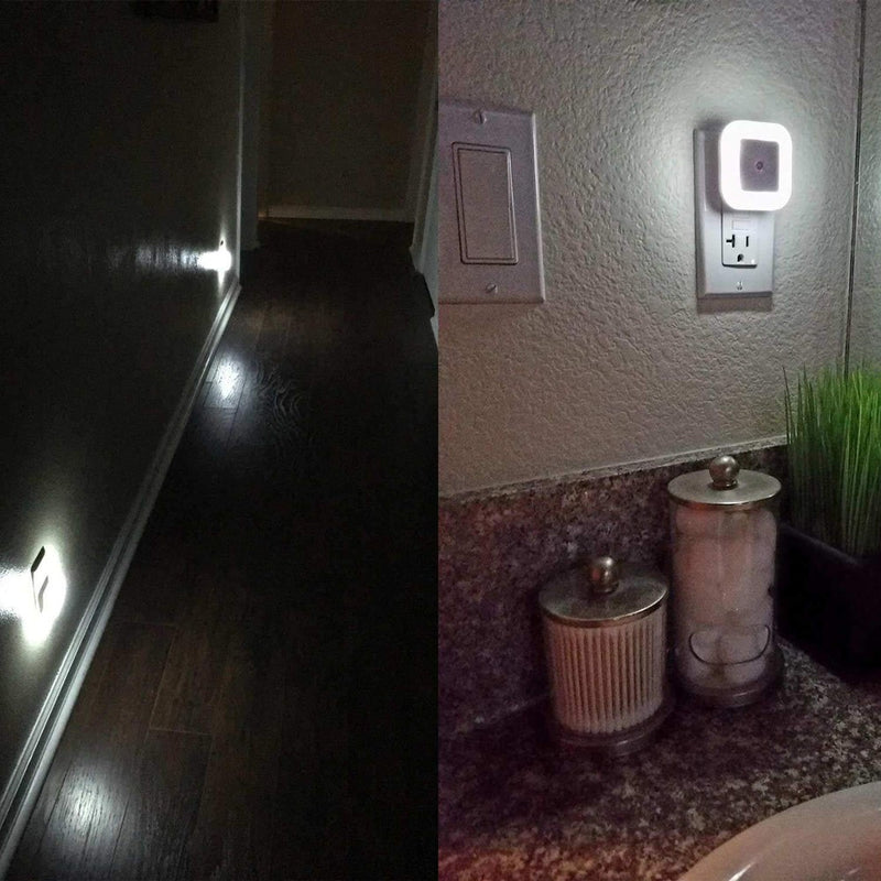 Hakol LED Night Light Lamp with Smart Sensor Dusk to Dawn Sensor, Daylight White, 0.5W Plug-in, 6-Pack