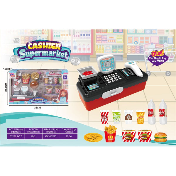 Cash Register for Kids with Play Food - MITOPDEAL