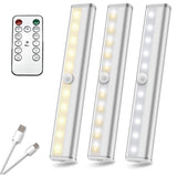 3-Pack LED USB Rechargeable Wireless Sensor Light w/ Remote - MITOPDEAL