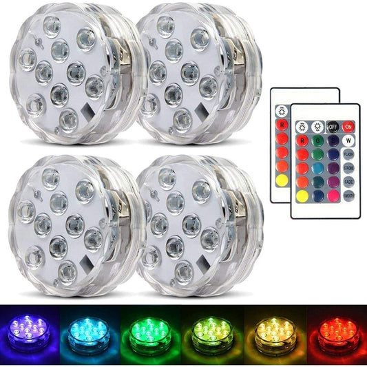 4-Pack Decorative Waterproof Battery Operated LED Lights - 16 Changing Colors - MITOPDEAL