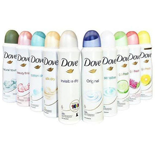 10-Pack Dove Antiperspirant Spray Deodorant For Women 150 ml