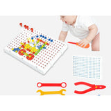 144 Pieces Creative Mosaic Drill Set for Kids, Toy Drill and Screwdriver Puzzle Kit - MITOPDEAL