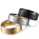 3 Pack: 316L Stainless Steel Comfort Fit Rings