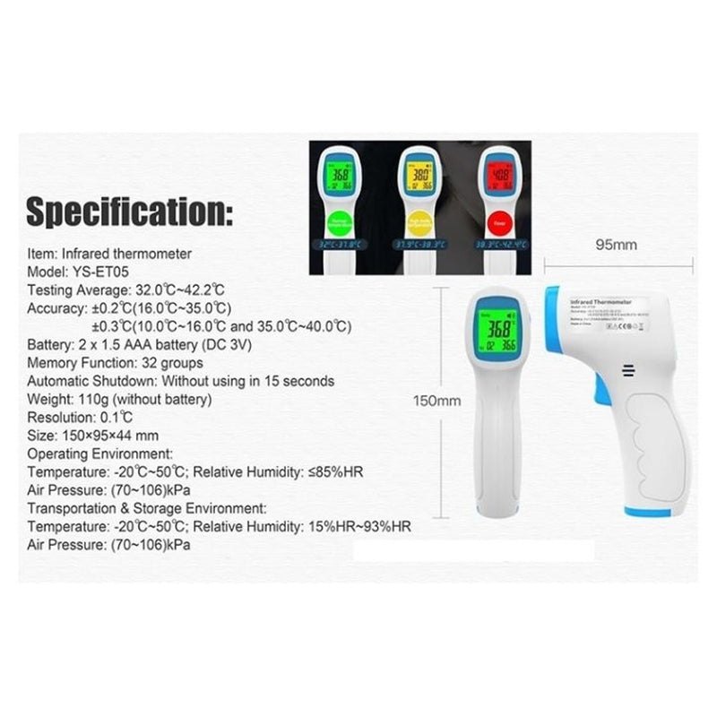 Digital No-Contact Medical Infrared Thermometer